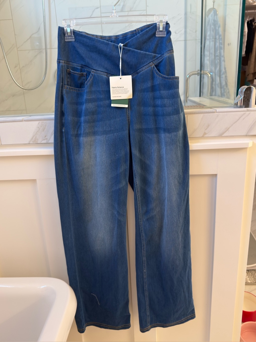 HALARA Blue Wide Leg Flare Jeans